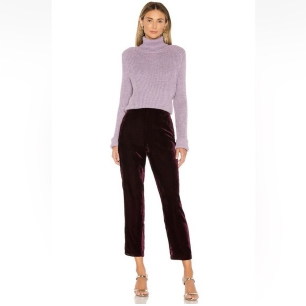 House of Harlow 1960 x REVOLVE Kate Velvet Pants Red Wine Burgundy Large